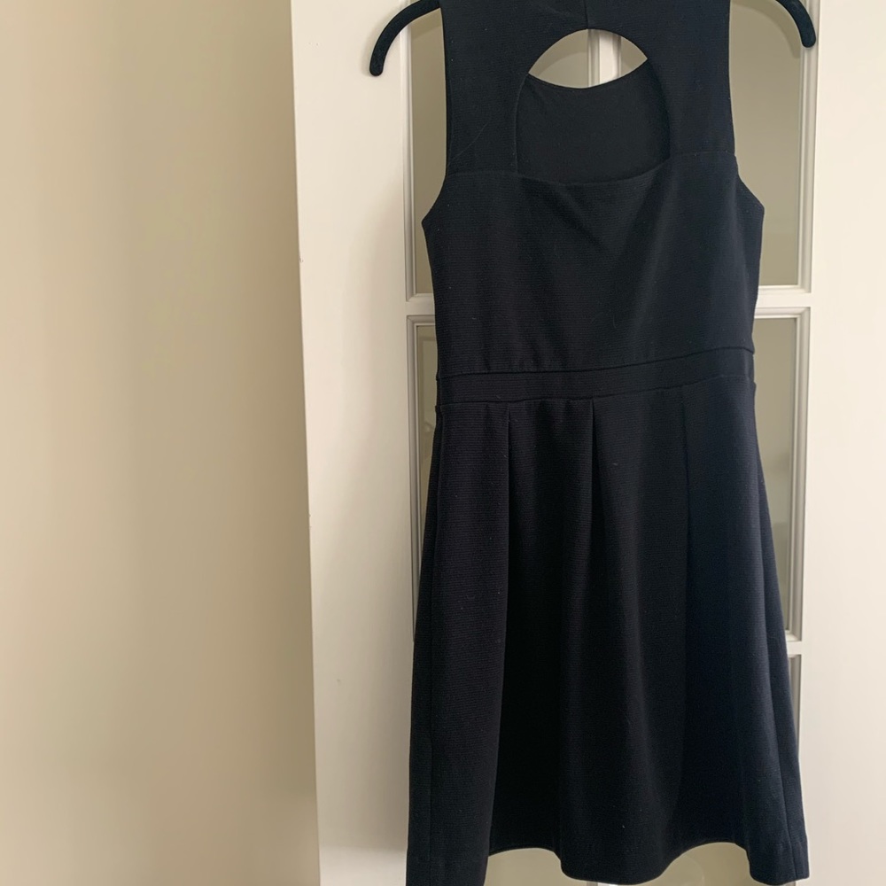 Black Fit and Flare Dress with Back Detail